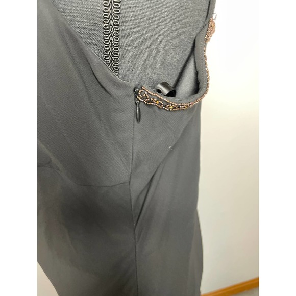 Elegant Black Embroidered Dress - Picture 3 of 15